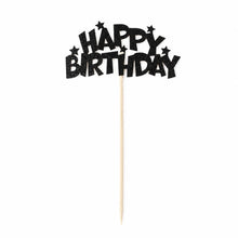 Load image into Gallery viewer, Cake Topper Happy Birthday w stars