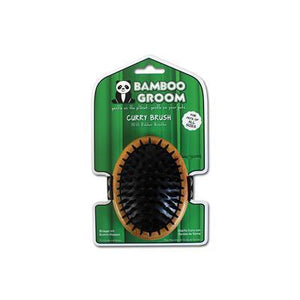 Bamboo Curry Brush with rubber bristles