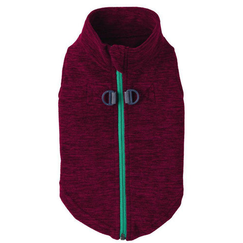Zip up fleece wash Fuchsia