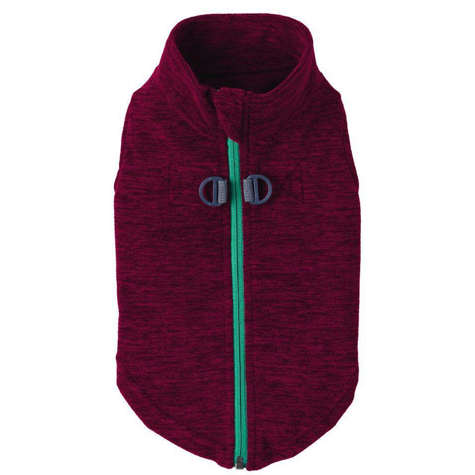 Zip up fleece wash Fuchsia