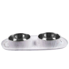 Load image into Gallery viewer, Messy Mutts Silicone Dog Feeder with Stainless Bowls, Large