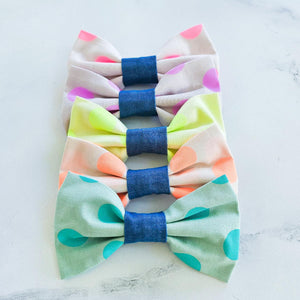 Pink Neon dot Bowtie