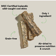 Load image into Gallery viewer, Open farm  Air-Dried  Cod Skins Dog Treat Sticks