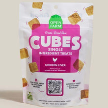 Load image into Gallery viewer, Open farm Freeze Dried Raw treat cubes Chicken Liver