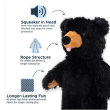Load image into Gallery viewer, Tall tails Stuffless Black Bear Squeaker