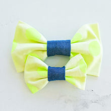 Load image into Gallery viewer, Lime Neon dot Bowtie