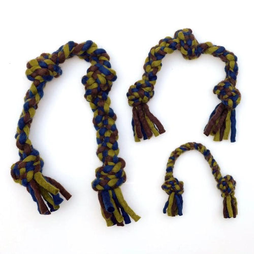 Knotted Rope Pull Navy Green