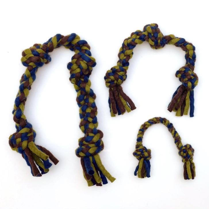 Knotted Rope Pull Navy Green