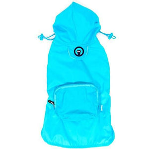 Fab dog Packaway Dog Raincoat Blue