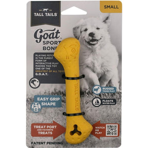 Tall tails dog GOAT  bone yellow 6"