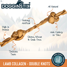 Load image into Gallery viewer, Dogginstix Lamb collagen double knot