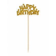 Load image into Gallery viewer, Cake Topper Happy Birthday w stars