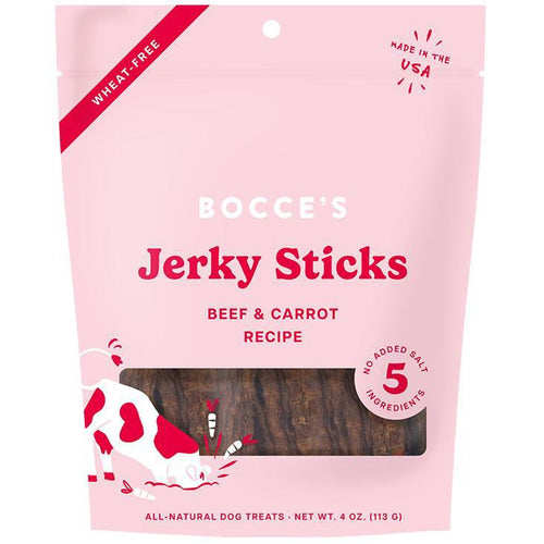 Bocce's Grazers Beef & Carrot Jerky Sticks 4oz