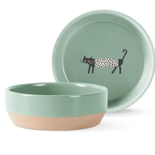 Oliver the Cat Small Stoneware Pet Bowl