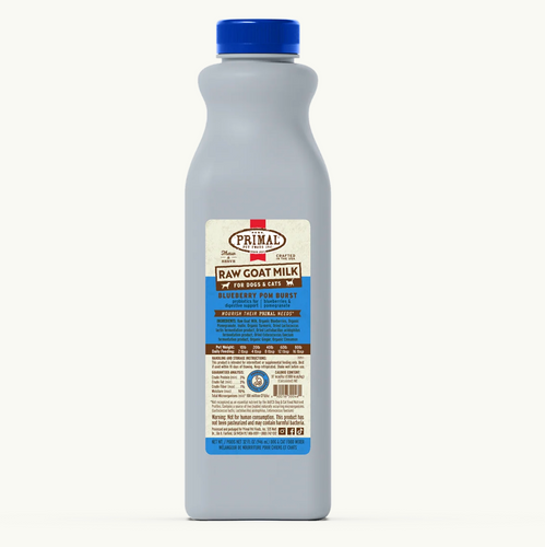 Primal Blueberry Raw Goat Milk 32oz