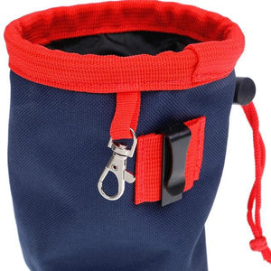Good Dog Treat Pouch - Navy & Red Small