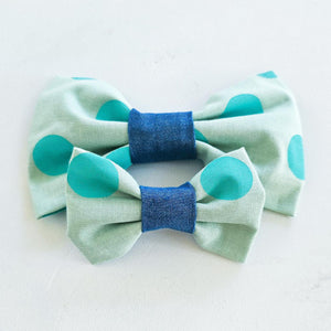 Aqua Neon dot Bowtie