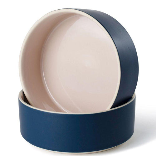 Minimal Midnight Stoneware Pet Bowl Medium