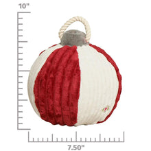Load image into Gallery viewer, Jolly Red &amp; White Orna-Mutt Plush Ball  7"