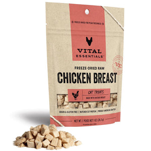Vital Essentials Freeze Dried Chicken Breast Cat Treats 1o
