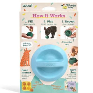 Woof Pet  Birthday  Blue