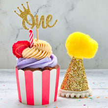 Load image into Gallery viewer, Cake Topper One Gold