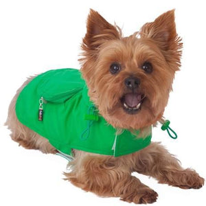 Fab dog Packaway Dog Raincoat Green