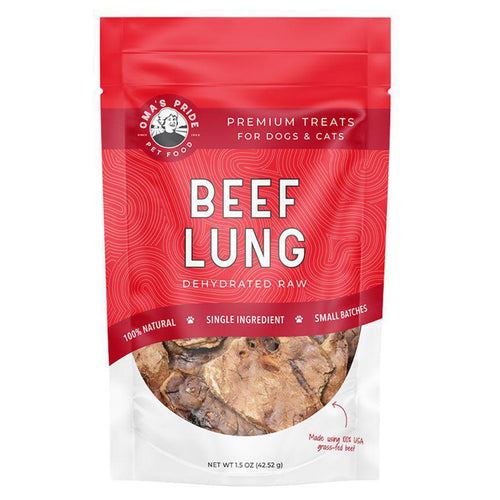 Oma's Pride dehydrated beef lung 1.5oz