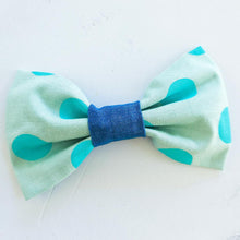 Load image into Gallery viewer, Aqua Neon dot Bowtie