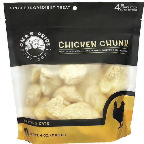 Oma's freeze dried chicken breast chunks