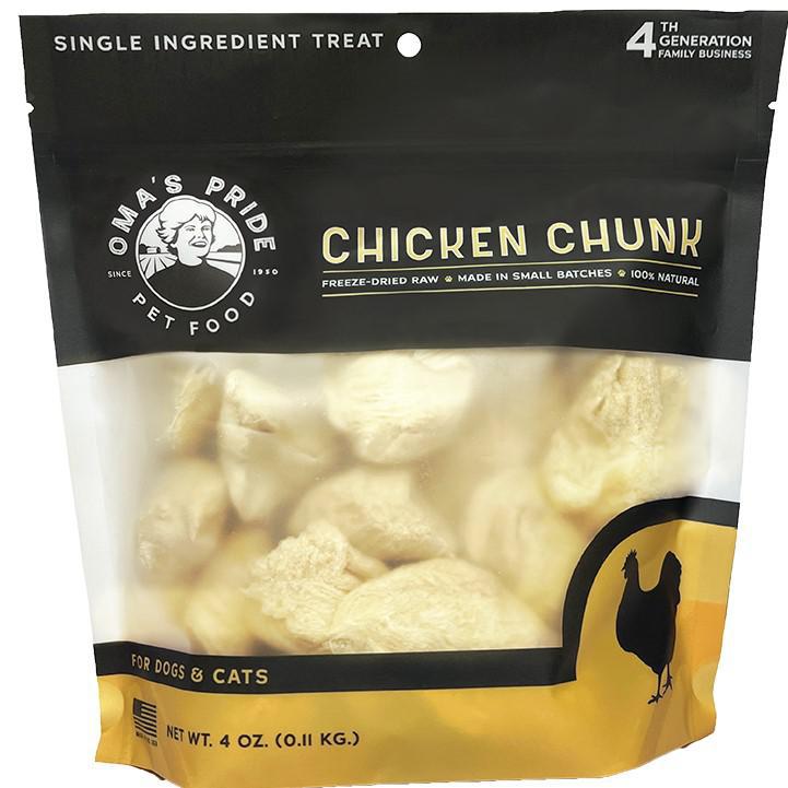 Oma's freeze dried chicken breast chunks 4oz