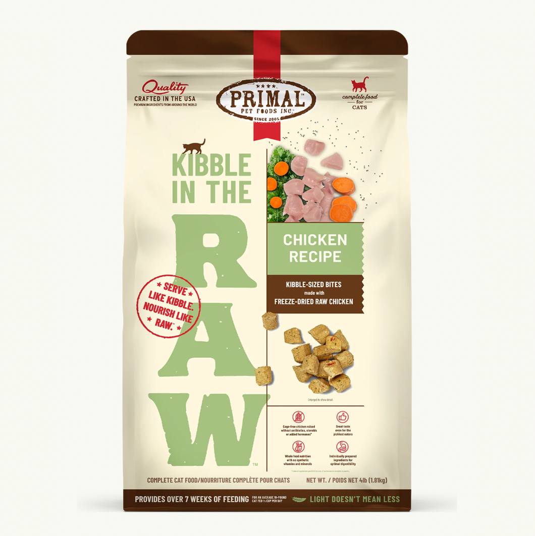 Primal Kibble in the Raw Feline Chicken 1.5lbs