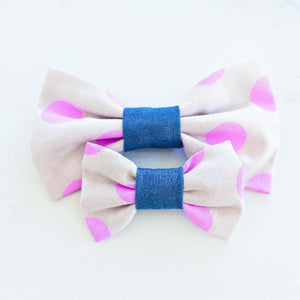 Lilac Neon dot Bowtie