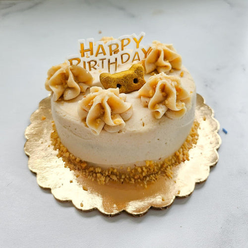 Peanut Butter Madness Soft frosting dog cake