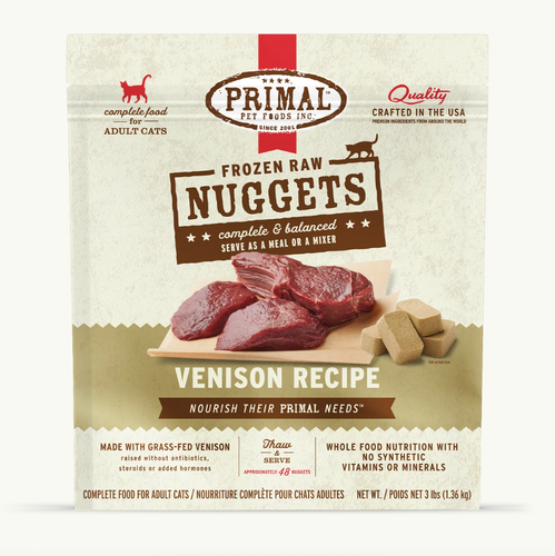 Primal Feline Frozen Venison 3lbs