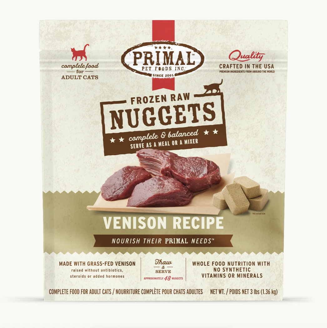 Primal Feline Frozen Venison 3lbs