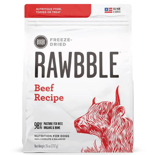 Bixbi rawbble dog freeze-dried beef 12oz