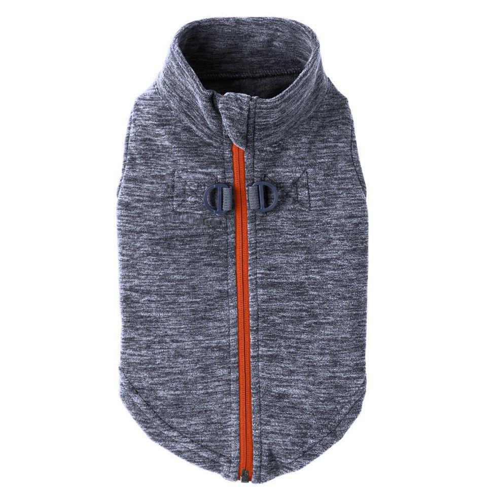 Zip up fleece wash Grey