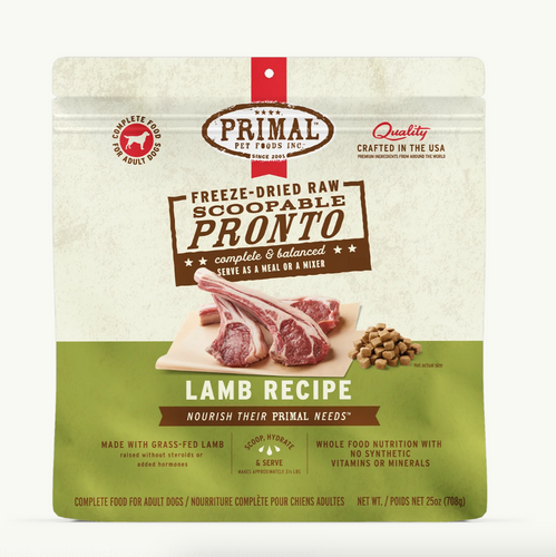 Primal Pronto Dog Freeze-Dried Lamb