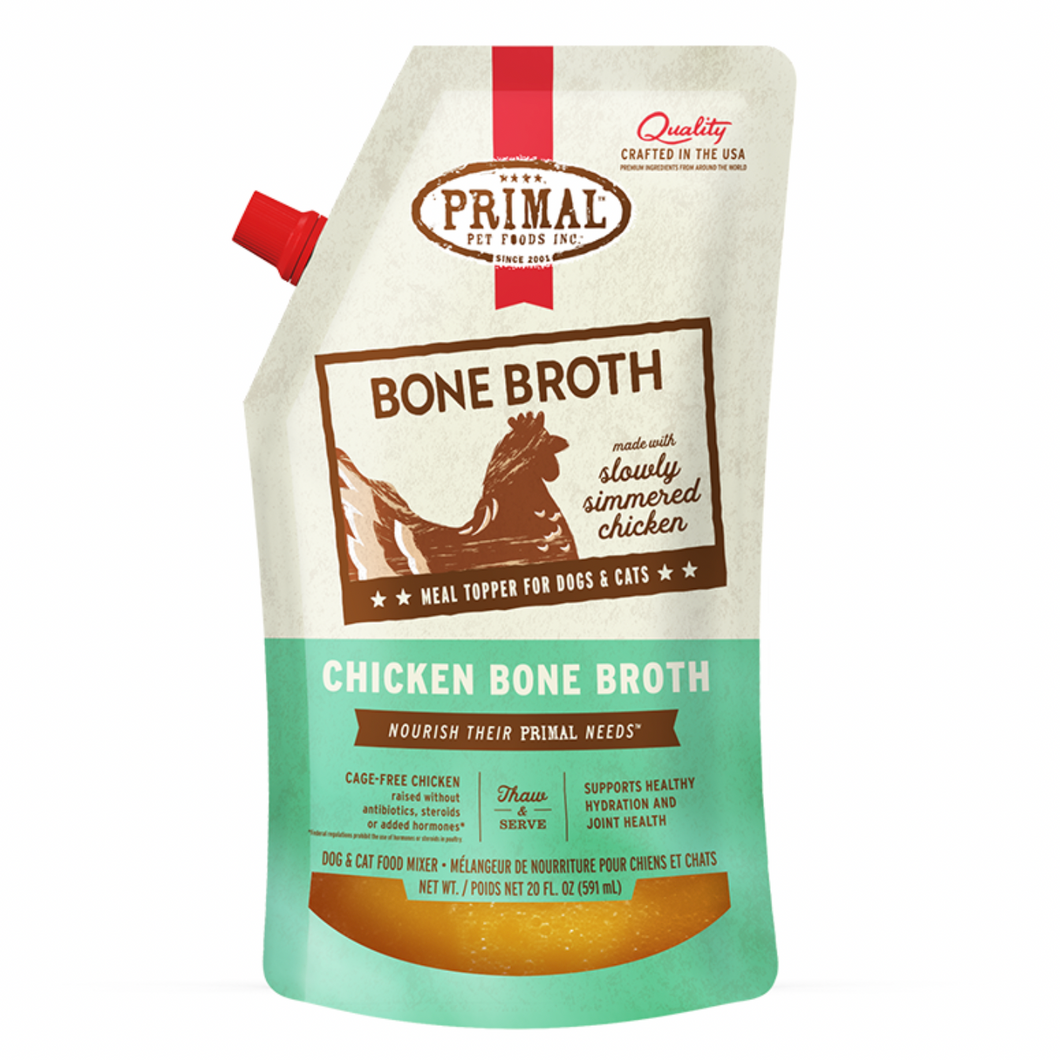 Primal frozen bone broth chicken