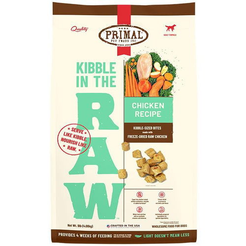 Primal Dog Kibble in the Raw Chicken Recipe