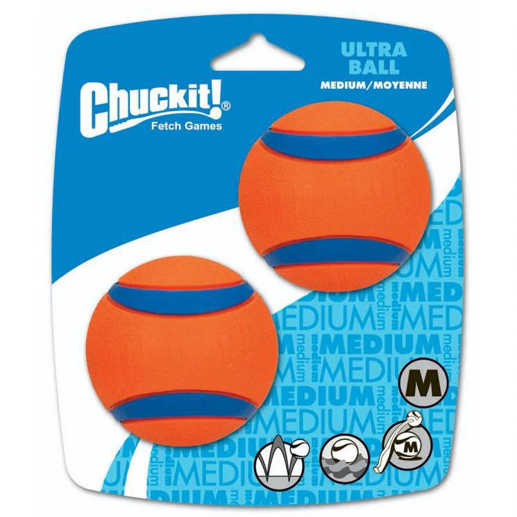 ChuckIt Ultra Rubber Balls 2ct Medium