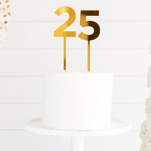 Party Gold Acrylic Numbers for Cakes