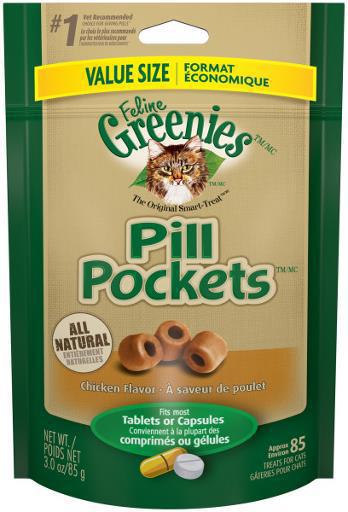 Greenies Feline Pill Pockets Value Size Chicken 3oz