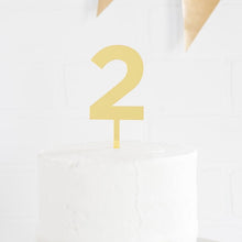 Load image into Gallery viewer, Party Gold Acrylic Numbers for Cakes