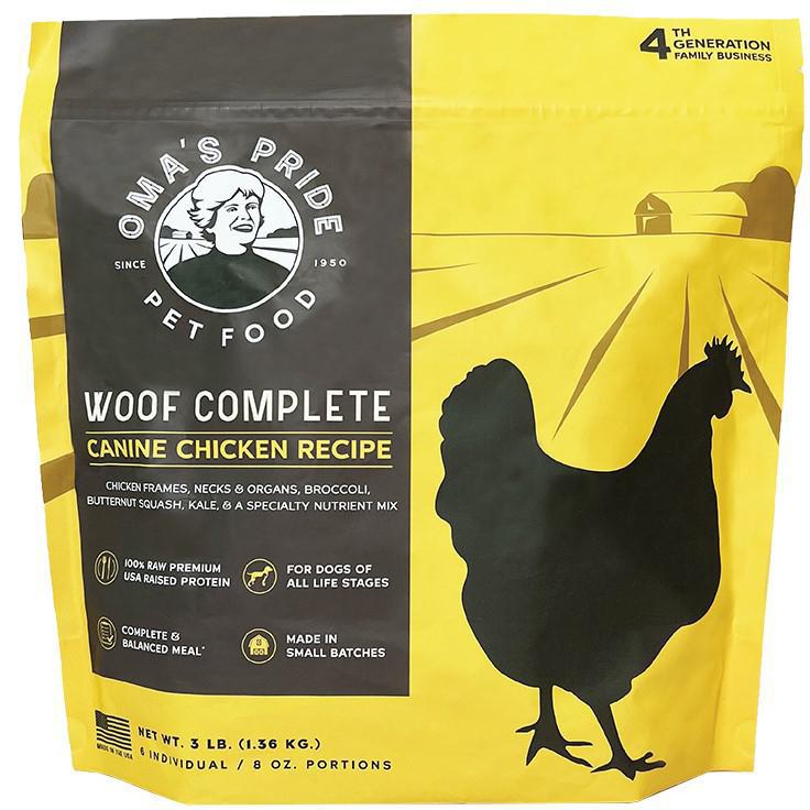 Oma s Pride Woof Complete Canine Chicken Recipe 3 lb